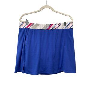 Izod Golf Skort Size XL Pull On Elastic Waist Blue Tennis Sportswear Performance